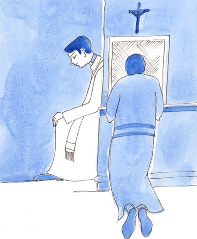 祭司应该像基督，邀请人们悔改自己的罪过，2003年（纸上写有w - c） 作者 伊丽莎白王