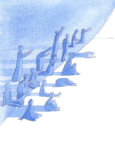 无论贫富病健，都能接受信仰，2004 年（纸面水彩画） 作者 伊丽莎白王