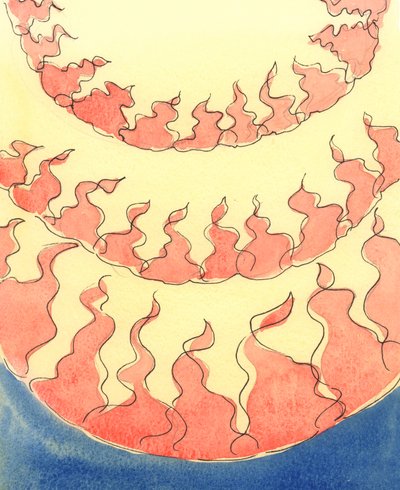 在地狱的深处可以看到一排排的火焰，由于他们自己的选择，这些地方依nest在地狱的深处，直到他们死于欲望，骄傲或不服从或缺乏同情心，直到死亡 作者 伊丽莎白王