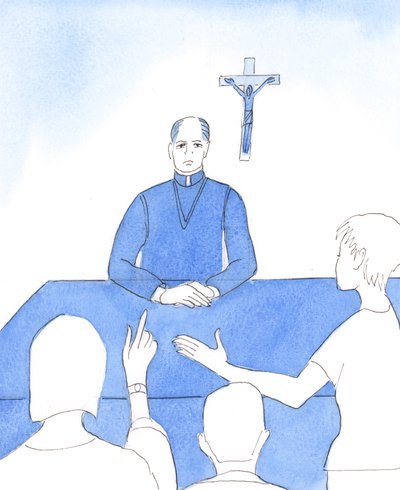 主要求主教们回顾自己的一生。例如，他们是否曾经因为害怕惹恼他人或赶走他人而没有就道德问题发表意见？ 作者 伊丽莎白王