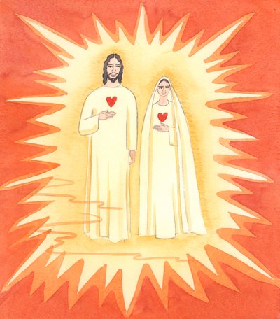 两圣心：2003年，在《天堂的光芒》中，向我展示了无罪的基督和他的洁净母亲（含纸质笔记） 作者 伊丽莎白王