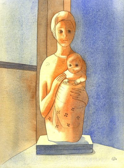 《圣母子》（2001年，带纸） 作者 伊丽莎白王