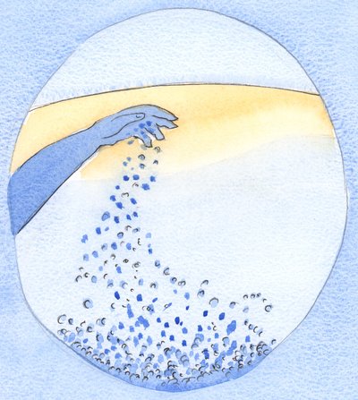 邪恶的人总是试图掩饰什么是好东西，“破坏”祈祷的每个新阶段，好像把泥土扔进清澈的水，2002年（纸上写有w - c） 作者 伊丽莎白王