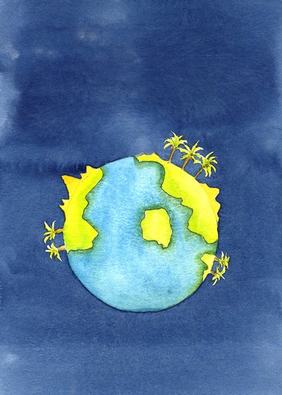 上帝创造人类之前所做的工作，2001年（纸上水墨画） 作者 伊丽莎白王