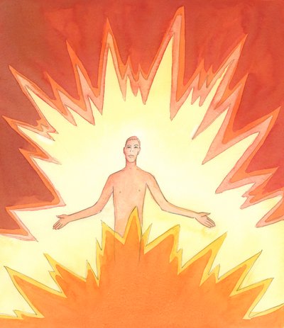 人是什么？人是有灵魂和身体的活物，是上帝按照特定的设计和目的创造出来的，2005 年（纸面水彩画） 作者 伊丽莎白王