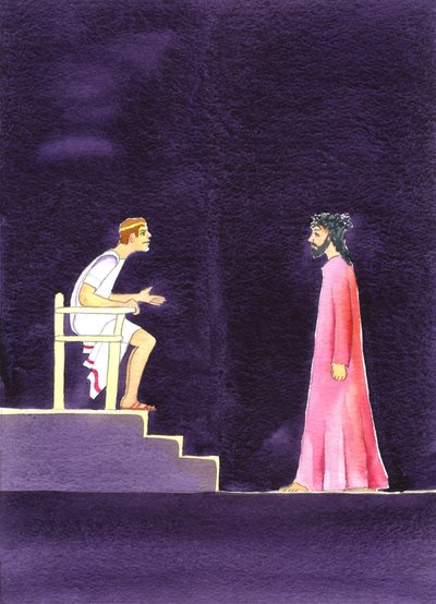 “真相是什么？”彼拉多对耶稣说，2001年（带纸） 作者 伊丽莎白王