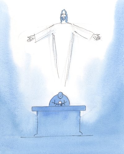 每个人都在哪里？基督可以说是 "不知道"（尽管祂知道一切）--那些自称爱祂的追随者都在哪里？2005年（纸上水彩） 作者 伊丽莎白王