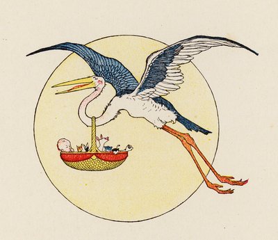 诺亚方舟仙鹤和婴儿（彩色印刷版） 作者 埃尔默·博伊德·史密斯