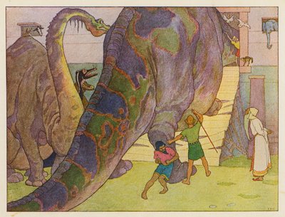 诺亚方舟：恐龙的困境（彩色石版画） 作者 埃尔默·博伊德·史密斯