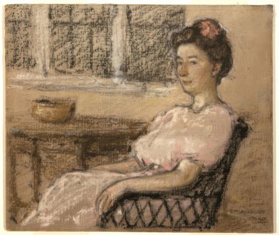穿着粉红色衣服的女士 作者 埃尔默·利文斯顿·麦克雷