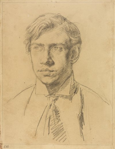 德文特-利斯肖像，约 1910-11 年（纸上铅笔画） 作者 艾尔西·麦克诺特（Elsie McNaught）