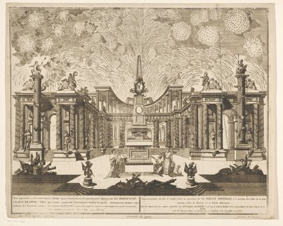 Vuurwerk in Moskou bij de viering van het einde van de Russisch-Turkse Oorlog，1775 年（第三幕）
Representation du Feu d