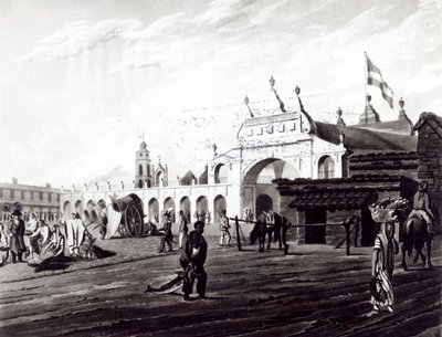 市场，由Daniel Havell（1785-1826）1820年刻 作者 Emeric Essex维达尔