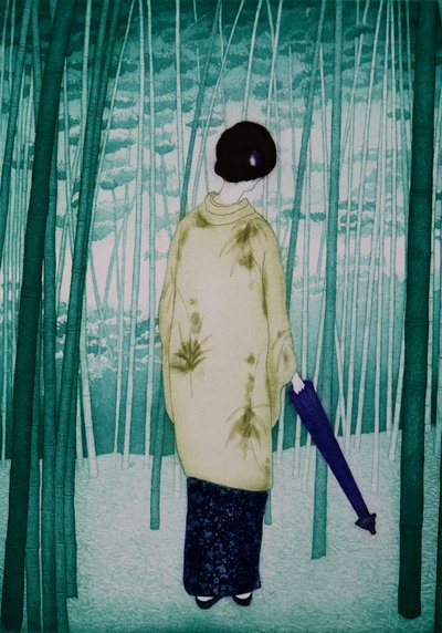 竹女》，2007 年（蚀刻版画） 作者 相田惠美子