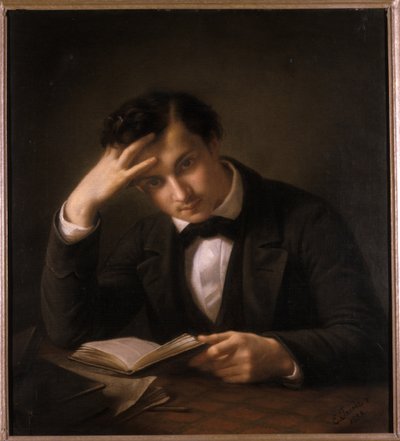 年轻的学生，1858年 作者 埃米尔·雅各布斯（Emil Jacobs）