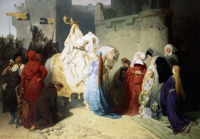 梅林介绍未来国王亚瑟，1873年 作者 Emil Johann Lauffer