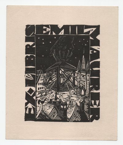 Ex Libris Emil Maurer（雕刻） 作者 