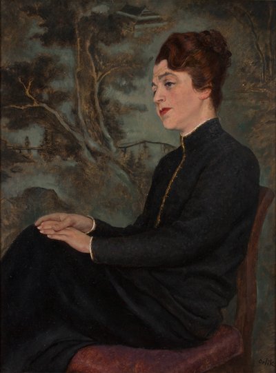 女士肖像 作者 埃米尔·奥尔里克（Emil Orlik）