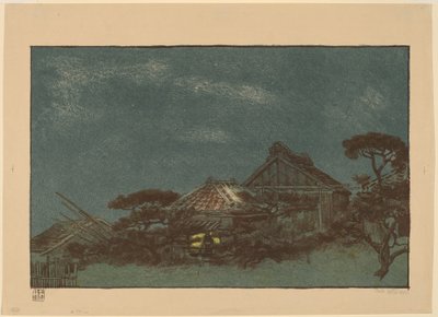深川的夜晚 作者 埃米尔·奥尔里克（Emil Orlik）