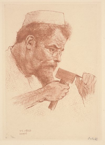 马克斯·克林格（Max Klinger）工作 作者 埃米尔·奥尔里克（Emil Orlik）