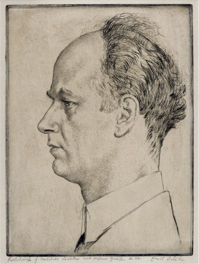 Wilhelm Furtwaengler (1886-1954)的肖像 - Orlik, Emil (1870-1932) - 1928 - 蚀刻画 - 39x31,5 - 私人收藏 作者 埃米尔·奥尔里克（Emil Orlik）