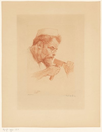 马克斯·克林格的肖像 作者 埃米尔·奥尔里克（Emil Orlik）