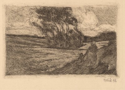 雷雨（小） 作者 埃米尔·奥尔里克（Emil Orlik）