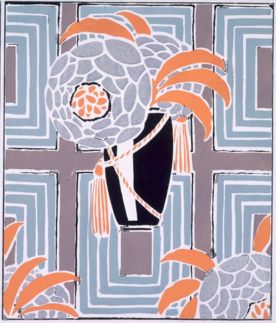 《花与叶》，约 1925 年出版（彩色平版印刷） 作者 埃米尔·阿兰·塞盖