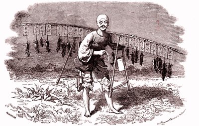 中国的老鼠杀手。 1874年（雕刻） 作者 埃米尔·安托万·贝亚德