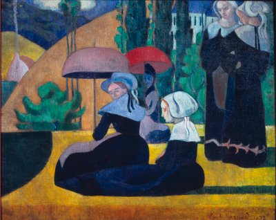 布列塔尼女人在阴凉处 作者 埃米尔·伯纳德（Emile Bernard）