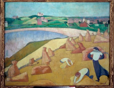 海边的收获，1891年在Saint Briac sur mer。埃米尔-伯纳德（1868-1941）的画作 作者 埃米尔·伯纳德（Emile Bernard）