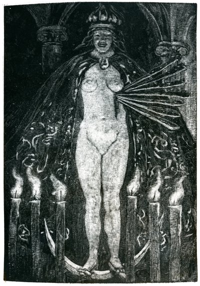 查尔斯-波德莱尔（1821-67）的诗集插图（雕刻）（黑白照片）。 作者 埃米尔·伯纳德（Emile Bernard）