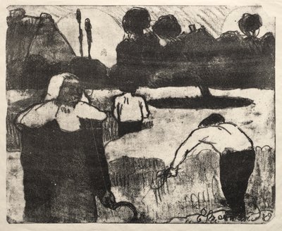 布列塔尼人：收割者 作者 埃米尔·伯纳德（Emile Bernard）