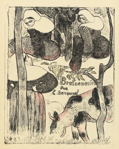 Les Bretonnieres，该系列的封面，1888-89年 作者 埃米尔·伯纳德（Emile Bernard）