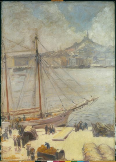 马赛，码头 作者 埃米尔·伯纳德（Emile Bernard）