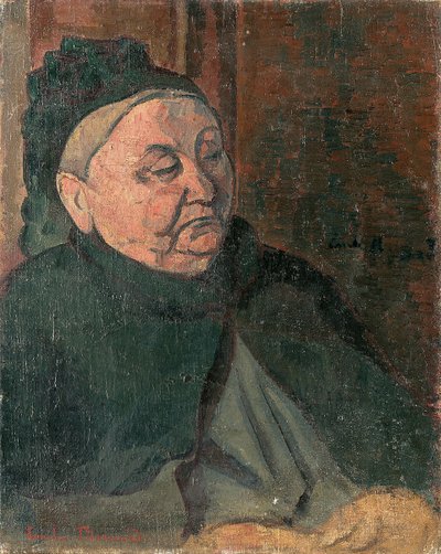 艺术家祖母的画像，1887年 作者 埃米尔·伯纳德（Emile Bernard）