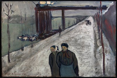 克利希码头 - 1887年（布面油画 作者 埃米尔·伯纳德（Emile Bernard）