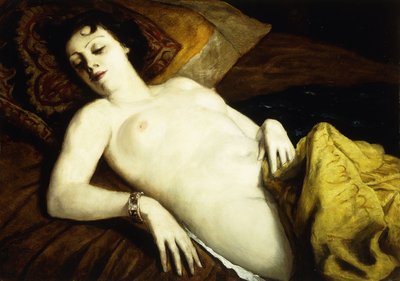 带手链的裸睡; Nu Couche au手链，1930年 作者 埃米尔·伯纳德（Emile Bernard）