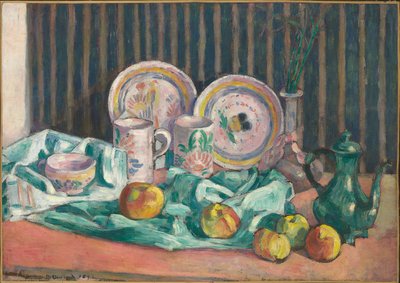 静物苹果和水果盘，约1906年 作者 埃米尔·伯纳德（Emile Bernard）