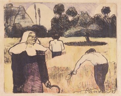 收割机，来自“Les Brettoneries”系列 作者 埃米尔·伯纳德（Emile Bernard）