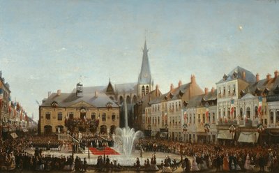 1864年1863年，在Tourcoing举行的Lys水的落成典礼 作者 Emile Defrenne