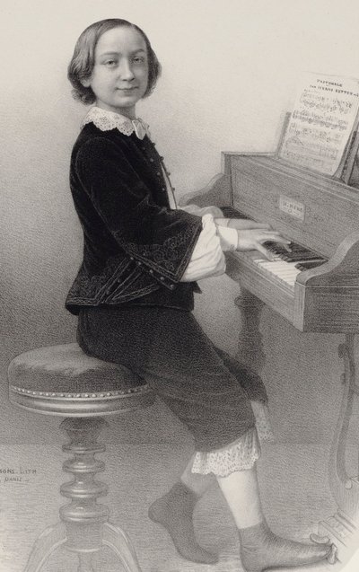 小提琴家和作曲家亨利·凯特恩（Henri Ketten）的画像，1848-1883年。 作者 埃米尔·德斯麦森斯