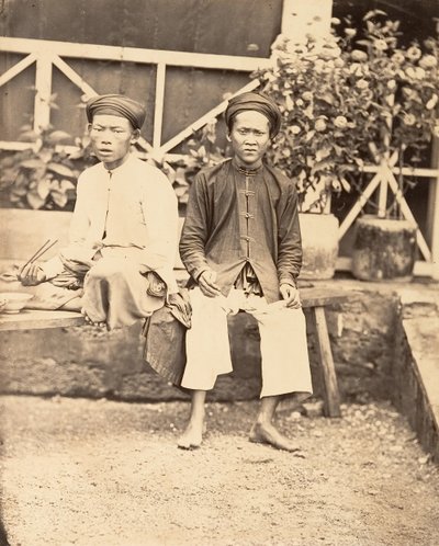 民兵吃米，科钦纳州，1866年。 作者 埃米尔·格塞尔（Emile Gsell）