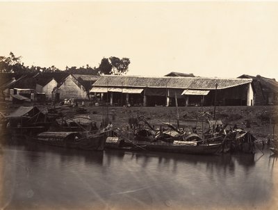 中国城市Cholen Feuille第2号景观，西贡，科钦纳州，1866年。 作者 埃米尔·格塞尔（Emile Gsell）