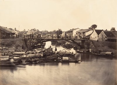 中国城市Cholen Feuille第2号景观，西贡，科钦纳州，1866年。 作者 埃米尔·格塞尔（Emile Gsell）