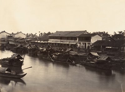 中国城市Cholen Feuille第3号景观，西贡，科钦纳州，1866年。 作者 埃米尔·格塞尔（Emile Gsell）