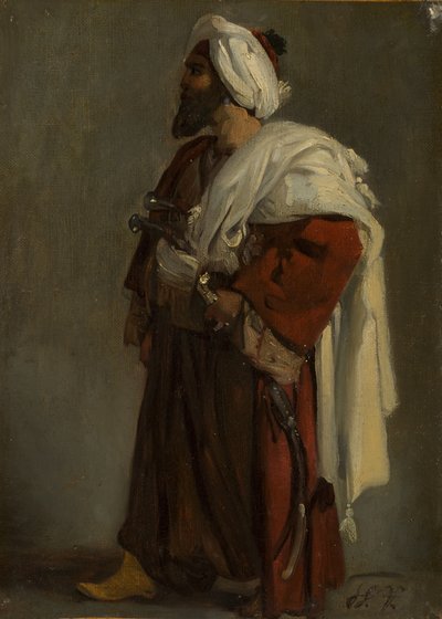 阿拉伯战士，约。 1817年至1822年。 作者 埃米尔·让·霍勒斯·韦尔内