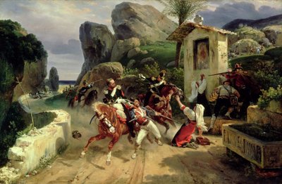 1831年，教皇军队对意大利强盗感到惊讶 作者 埃米尔·让·霍勒斯·韦尔内