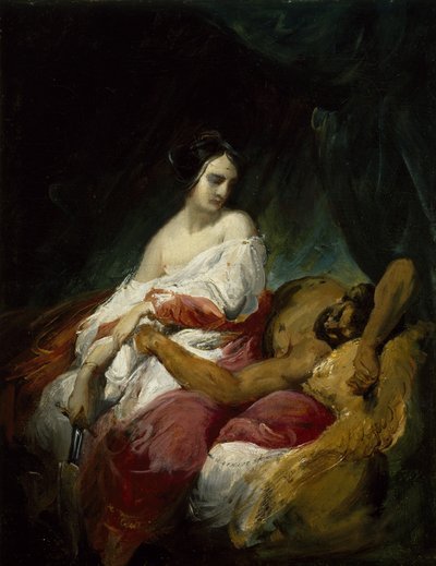 朱迪思和霍洛弗尼，c.1830（布面油画） 作者 埃米尔·让·霍勒斯·韦尔内