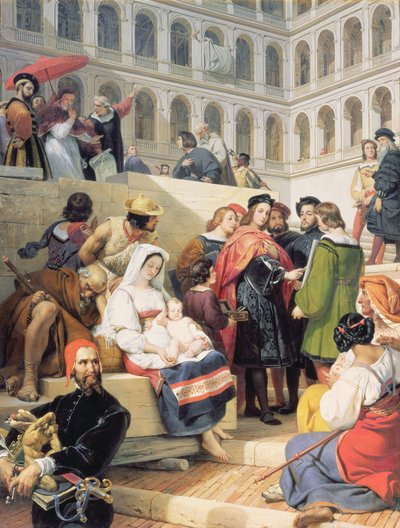 拉斐尔在梵蒂冈，1832年 作者 Emile Jean Horace Vernet